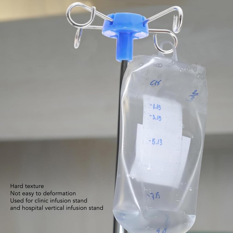 2PCS IV Pole Hooks Metal Infusion Stand Hook Drip Bag