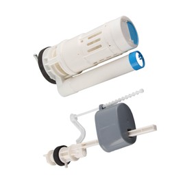 Tefola Válvulas de descarga de inodoro de repuesto de 20 cm Válvula de llenado con pulsador Kit de reparación universal para inodoros que ahorran agua