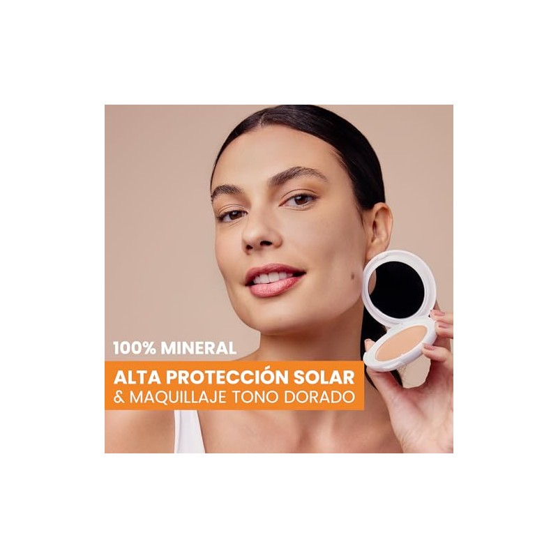 Avene Protector Solar Facial Compacto FPS50 Dorado Piel Sensible Mate