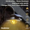 SIEDiNLAR Solar Barn Light Outdoor 3 Modes 2 Lighting, Garage