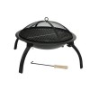 Unbranded 22" Portable Folding Fire Pit – Steel Wood Burning Outdoor Heater