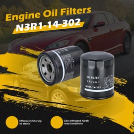 Kefly N3R1-14-302 Engine Oil Filters Fits for 2009-2011 Mazda RX-8, 2002-2014 WRX, 2004-2021 WRX STi, with Drain Plug Gasket (1 PCS)