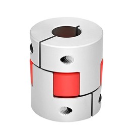 D20*L25 Flexible Shaft Coupling, 6.35mm to 8mm Bore, Aluminum Plum Connector for 3D Printers, CNC Machines, and Servo/Stepper Motors