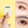 Portable Mini Eyelash Curler Eyebrow Tweezer Heated Curler Foldable Travel Makeup Tool Translucent 2ea
