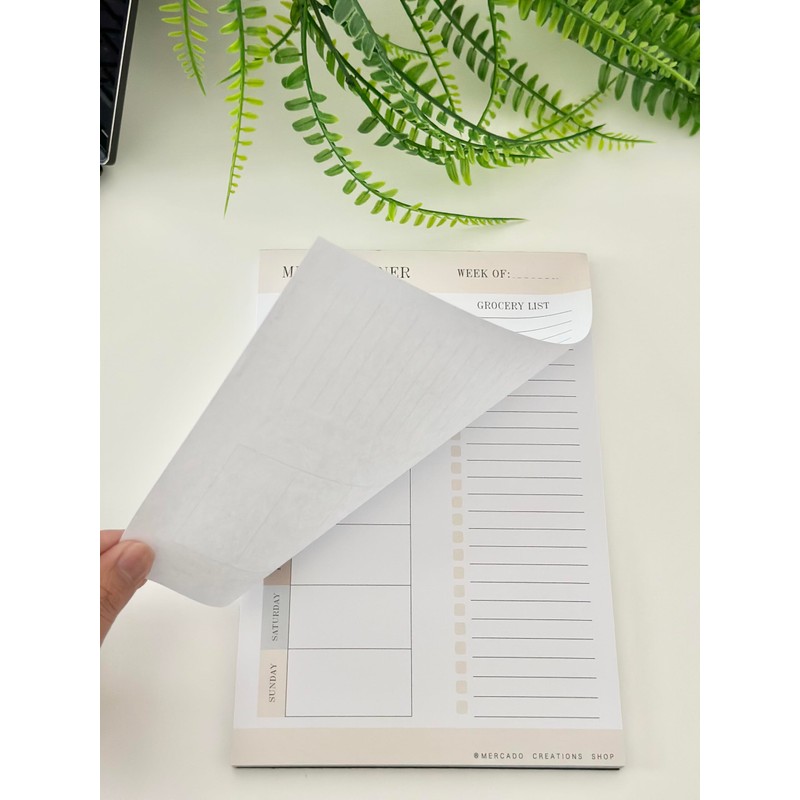 Weekly Meal Planner- Magnetic Refrigerator Menu Planner with 52 Tear-Off