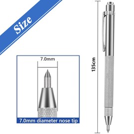 Eyech 2Pcs Scriber Marking Tools,Tungsten Carbide Tip Scriber with Magnet and Extra 10 Replacement Marking Tip,Etching Engraved Pen for Glass/Wood/Ceramics/Metal Sheet