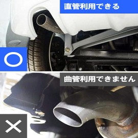 LEXOR Muffler Cutter, Dual, 2 Drawers, Direct-Facing, Straight, General Purpose, Flip Up, Mini Car, Stainless Steel, Large Diameter, Aero Parts, Dress Up Oblique