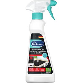 Dr. Beckmann, Limpiador de acero inoxidable, Superficies Brillantes, Mate y Cromadas, Remueve Grasa y Huellas Dactilares, Fórmula Espumosa, Calidad Alemana, 250 ml