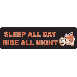 USA Biker Goods Sleep All Day Ride All Night Motorcycle Helmet Stickers
