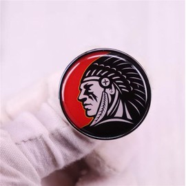 Broche de solapa de metal redondo para ropa, mochila, sombrero, bolso, Acero aleado, Sin gemas.