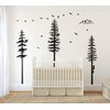Large Pine Tree Wall Decals Peel and Stick Forest Tree