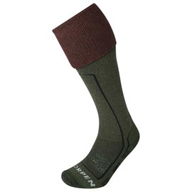 Lorpen T2 Hunting Wader Eco Unisex Sock, Perfect for Hunting, Eco-Friendly & Sustainable, Extra Tall & Cushioned, Green/Red, Size Medium