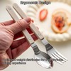 White Silverware Set 10 Piece Flatware Cutlery Set Service for