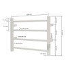 KEG Towel Warmer 4 Bars for Bathroom Wall Mounted Bath
