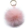 Sqzrpomddy Cute Keychain Pendant Faux Fur Large Fox Fur Pom