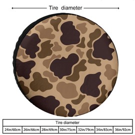 JOJOART Duck Vintage Camouflage Spare Tire Cover Wheel Tyre Covers Travel Trailers Protectors Weatherproof Dust-Proof for Camper Trailer Truck Rv Universal 28inch