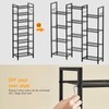 8 Tiers Narrow Shoe Rack 16-24 Pairs, Sturdy Metal Tall