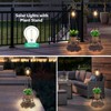 MXwcy Solar Lights Outdoor with LED Edison Bulbs, Solar Floor