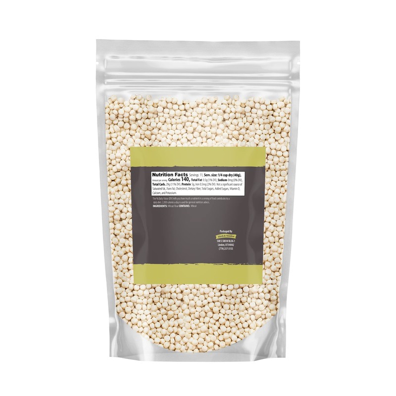 Birch & Meadow 1 lb of Israeli Couscous, Large Grain,