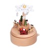 Wooden Music Box Snowflake Decor Wood Grain Texture Beautiful Sound