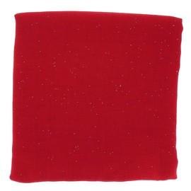 Women's Scarf Sequins 20% Cotton 80% Viscose - Long and Rectangular Maxi Scarf 180 cm x 70 cm - Glittering Original Cloths Modern and Fashionable - Wedding Stole, bordeaux