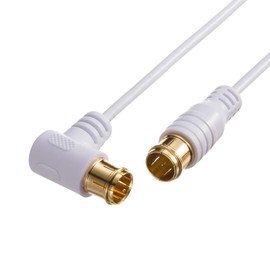 Sanwa Supply S2.5C-FB Antenna Cable, Extra Fine Point, L-Shaped, 3.3 ft (1 m) KM-AT26-10W