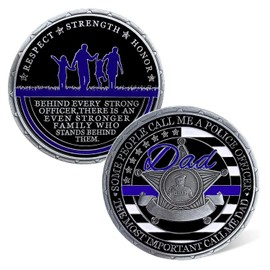 American Police Challenge Coin Thin Blue Line Coin Police Gifes (Single Coin)