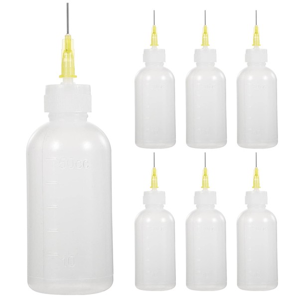Garneck 6pcs Needle Tip Glue Bottle Precision Tip Applicator Bottle