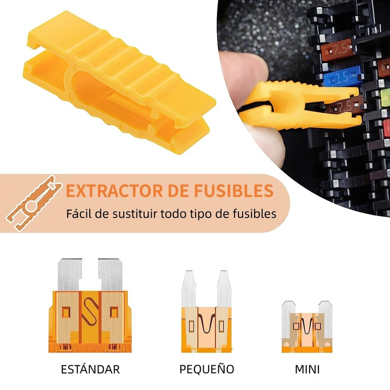 Kit de Fusibles Coche 320 Piezas, con Extractores de Fusibles