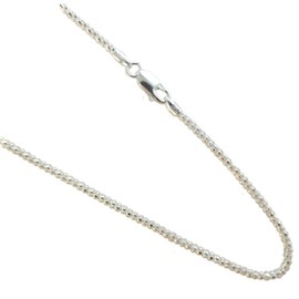 JOSCO Pop-Corn 1.9mm Necklace .925 Italian Sterling Silver Chain. 16,18,20,22,24,30 Inches (30 Inches)