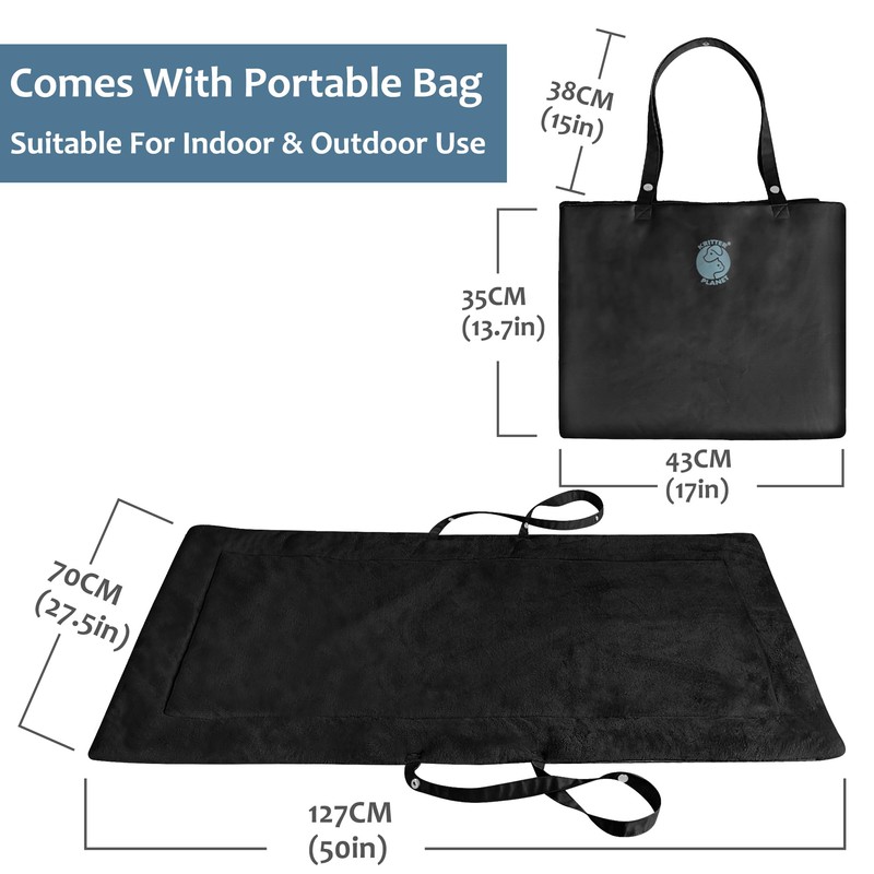 Waterproof Portable Dog Settle Mat, 127 x 70 CM Foldable