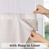 River Dream Farmhouse Linen Textured Shower Curtain with Snap-in Liner