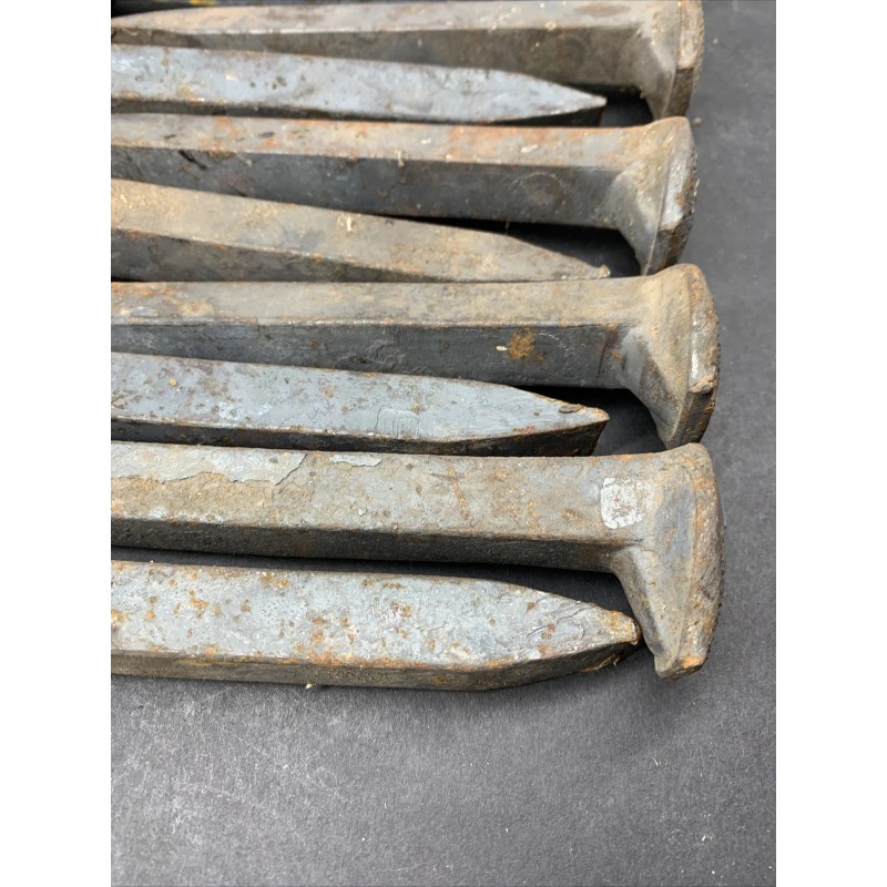 10 Railroad Spikes - Little Surface Rust - New -