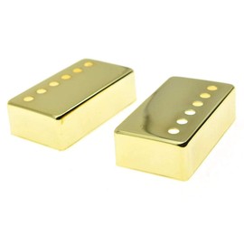Dopro Set of 2 Humbucker Guitar Pickup Cover Brass Humbucker Pickup Covers 49.2mm/52mm Pole Spacing Fits most Gibson Les Paul Gold