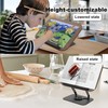 Adjustable Book Stand for Reading with 360° Rotating Base, Foldable