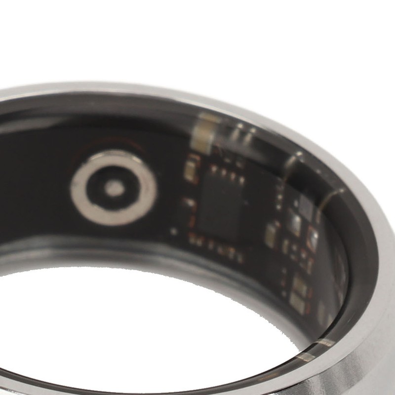 Smart Ring Silver IP68 Waterproof Pedometer Sleep Fitness Monitoring Remote