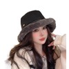 [$ole only] Sole Only Bucket Hat, Faux Fur, Suede, Warm,