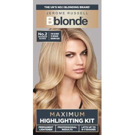 Bblonde Highlighting Kit, Permanent Lightener, Permanent Blonde Bleach Hair Dye, Professional Results, With Avocado Oil, Lifts 8-9 levels – Blonding Kit No 2