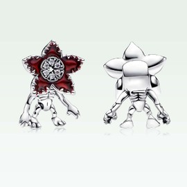 MSPOVOF Man-eating Flowe Charms,S925 Sterling Silver Charms,Bead for Bracelets and Necklaces,For Christmas Family Birthday Women Jewelry Present