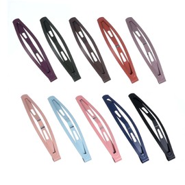 40 Pcs Metal Snap Hair Clips 3.15 Inch Water Drop Non Slip Hair Barrettes Non Slip Barrettes Decorate Hairstyle Accessories for Thick and Thin Fine Hairs Women Mixed Colors Iron Festival Gifts