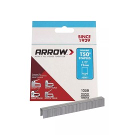 Arrow 1250-Pack of Arrow 508 Heavy Duty T50 1/2-Inch Staples: Ideal for Upholstery, Co