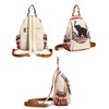 POPUCT Cotton Boho Small Backpack Fashion Hand Knitting Mini Chest