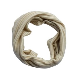 Lilano, Children's Snood Striped 70% Wool (kbT), 30% Silk, 210 g/m², Sand/Natural