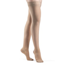 SIGVARIS Women’s Style Sheer 780 Closed Toe Thigh-Highs w/Grip Top 15-20mmHg