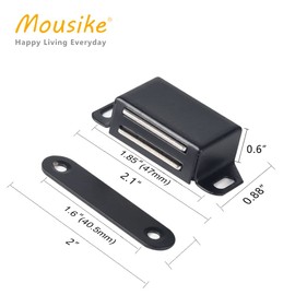 Mousike Cabinet Magnets 30lb Stainless Steel Magnetic Door Catch with Strong Magnetic for Kitchen Cupboard Wardrobe Closet Cabinet Door Drawer Latch