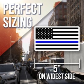 Thin Blue Line American Flag Magnet - Support Police Officers - Law Enforcement Magnet - Patriotic Refrigerator Magnet - Car Magnet Decorative Magnet AAMT0889