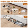 GoFujuco Under Bed Storage with Wheels,XXL 60L Under Bed Storage