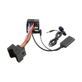 KACEPAR Bluetooth Audio AUX Cable Adapter with Microphone, 12-pin aux Cable Big Plug Adapter with Microphone, Compatible with Mercedes A-W169, B-W245 C-W203, CLK-W209, M-W164