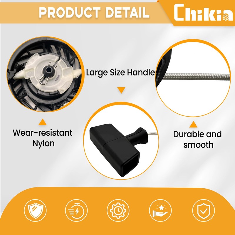Chikia 591139 Pull Start Recoil Start Assembly Replacement for BriggsStratton