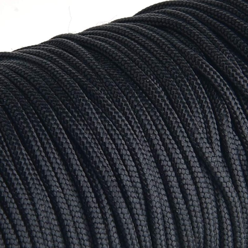 WedDecor 3mm Roman Blind Cord, 25 Meters Black Braided Cord